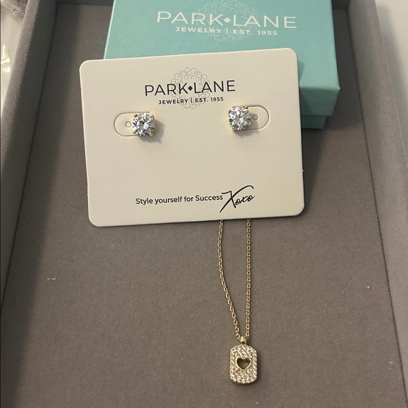 Park Lane Jewelry - Park Lane Gold Princess Charm Necklace and Impression Earring set